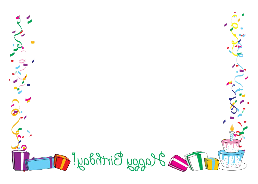 birthday border clip art landscape