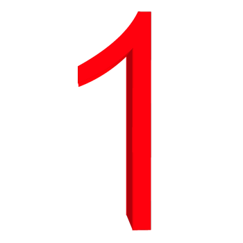 Number 1 Transparent PNG Image