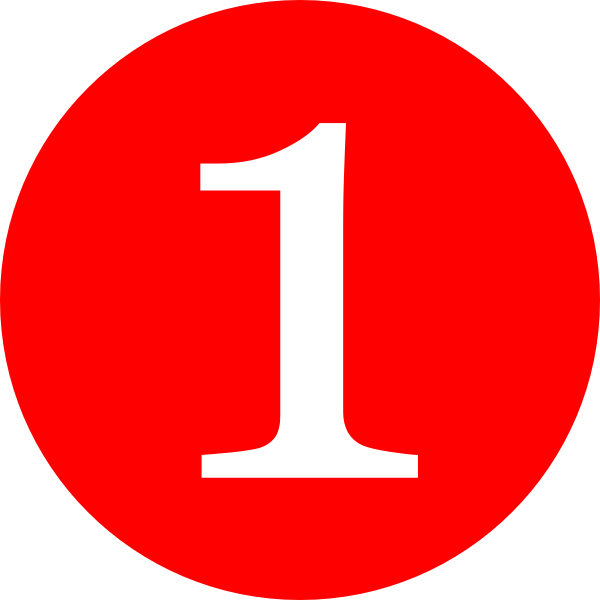 Number 1 Transparent PNG Image