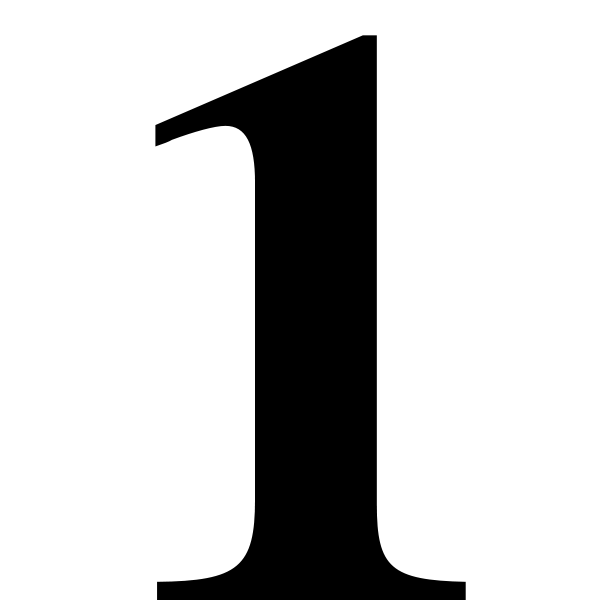 Number 1 Transparent PNG Image