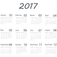 2017 Calendar Png 5 Transparent HQ PNG Download | FreePNGImg