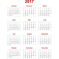 Download 2017 Calendar Picture HQ PNG Image | FreePNGImg
