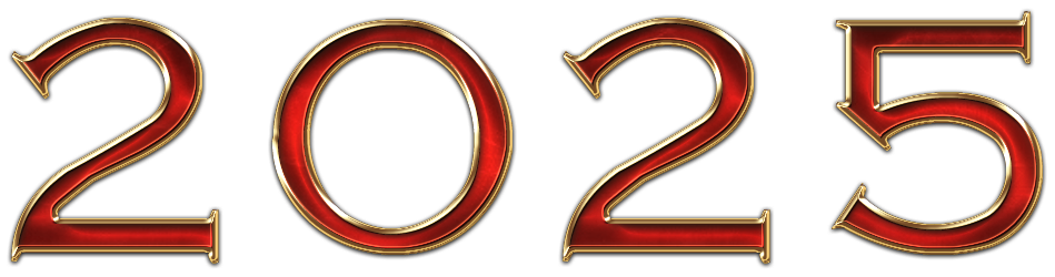 Happy New Year 2025 Cosmic Design Transparent PNG Image