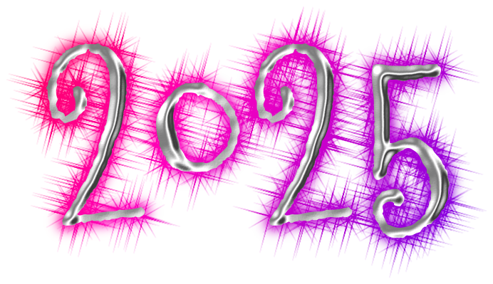 Happy New Year 2025 Premium Look Transparent PNG Image