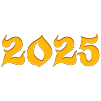 Happy New Year 2025 Silver Bells PNG