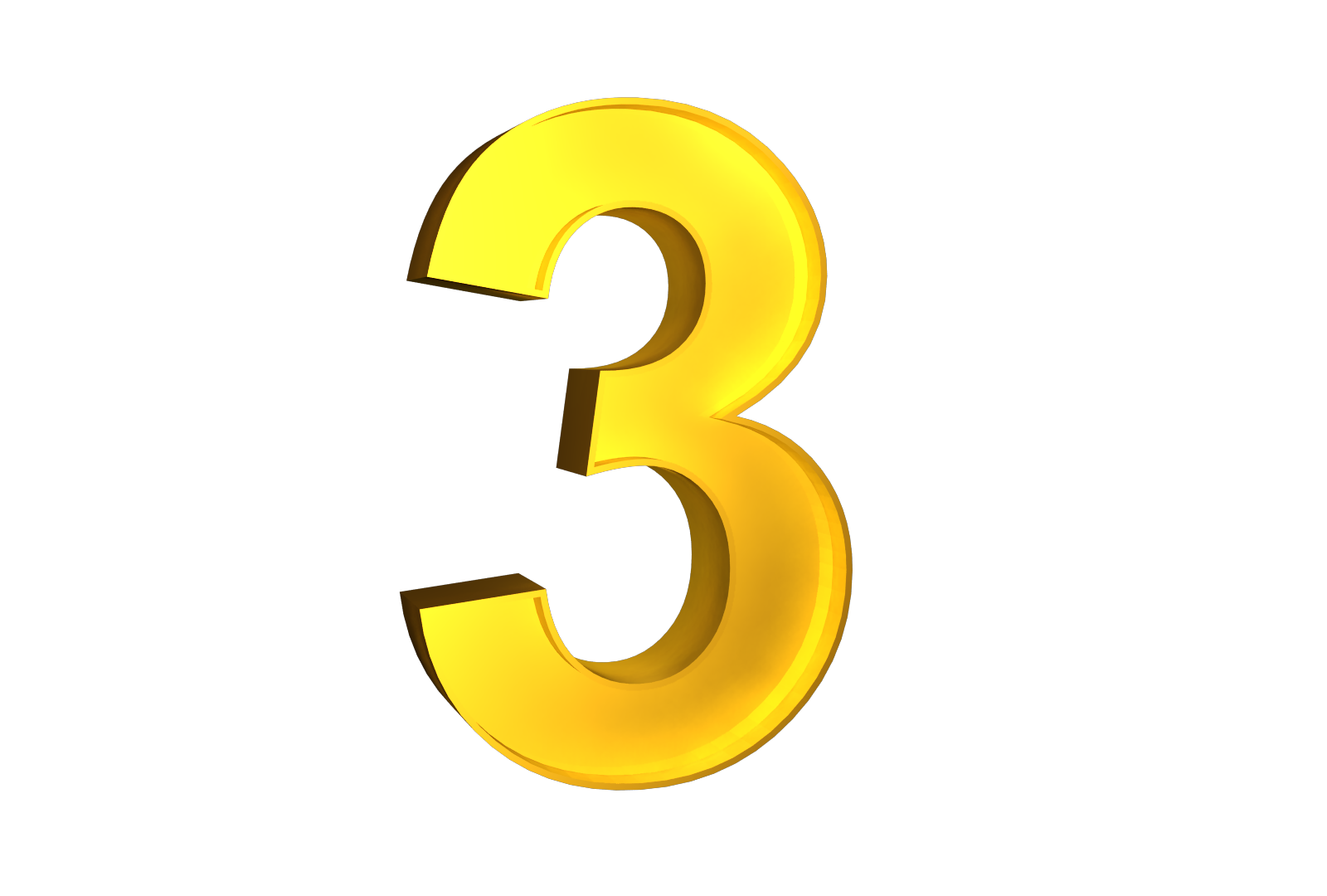 Number 3 Transparent PNG Image