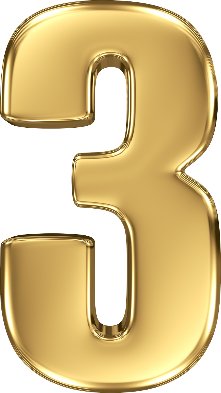 Number 3 Transparent PNG Image