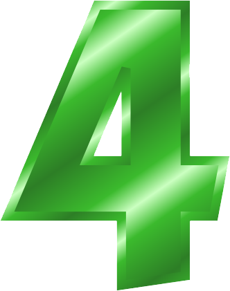 Number 4 Transparent PNG Image