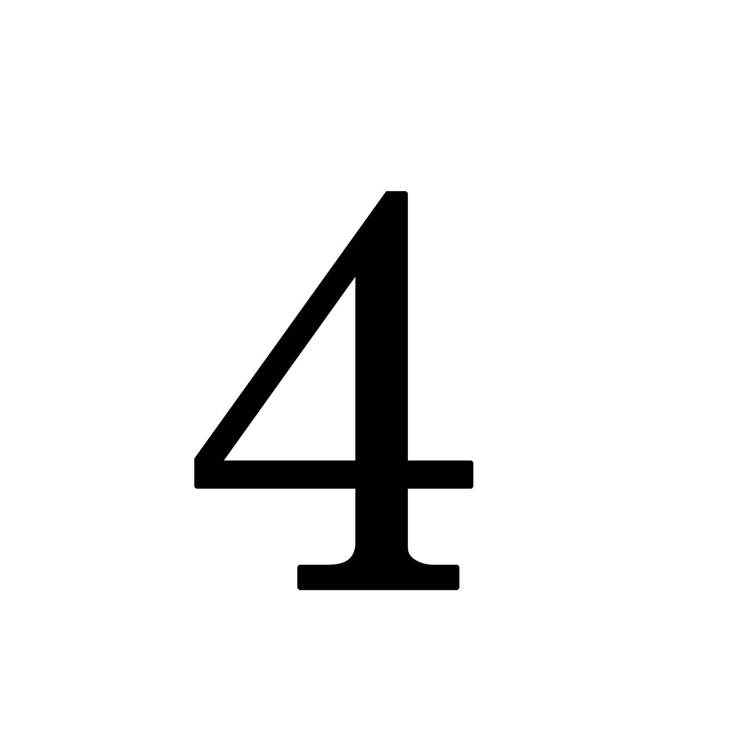 Number 4 Transparent PNG Image