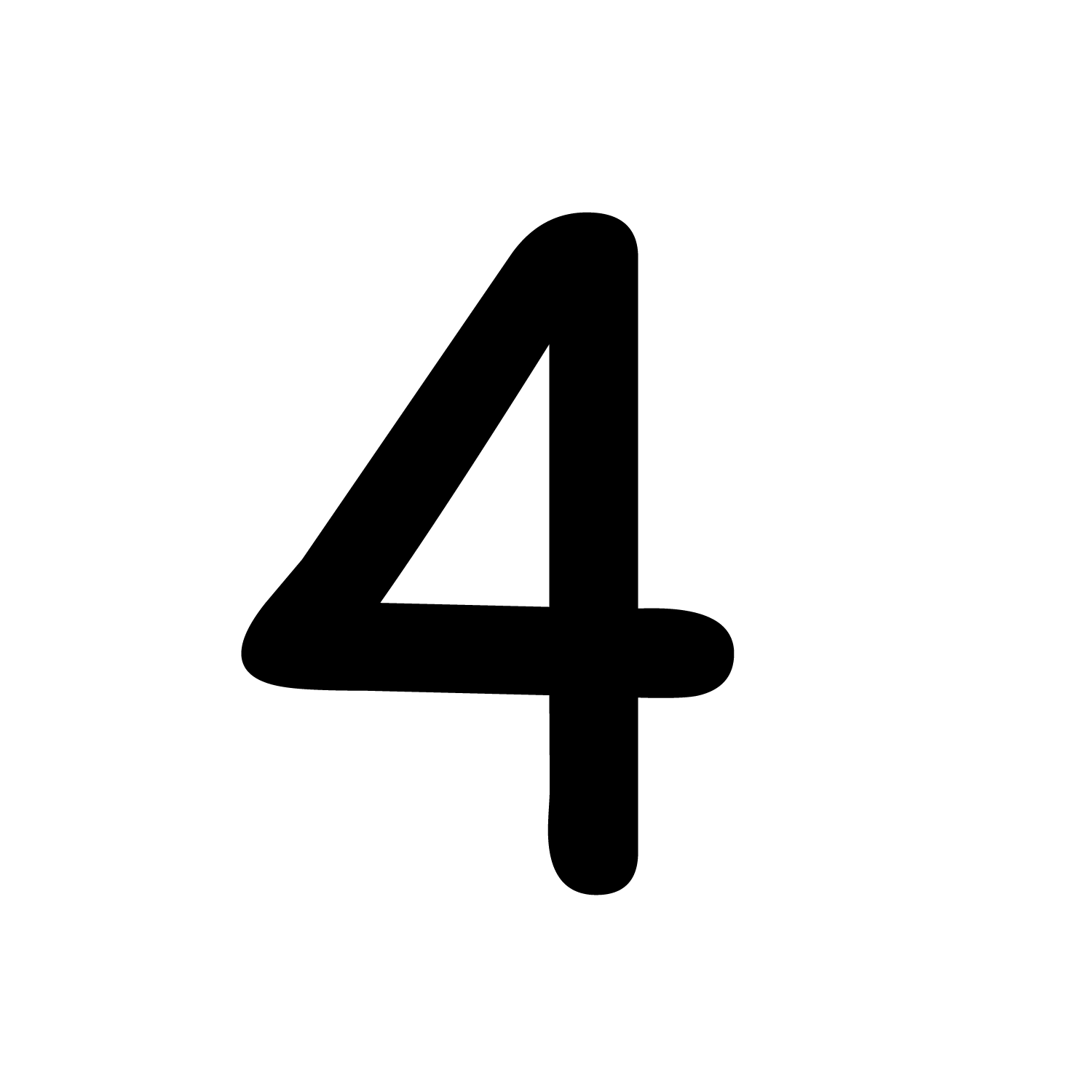 Number 4 Transparent PNG Image
