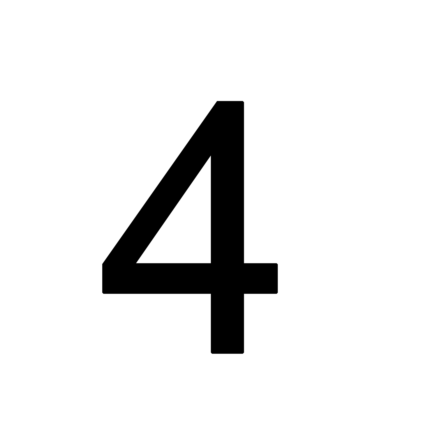 Number 4 Transparent PNG Image