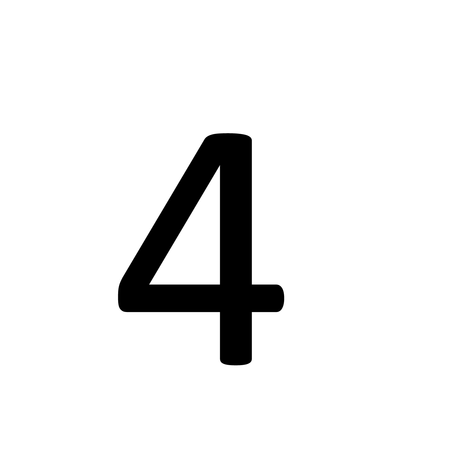 Number 4 Transparent PNG Image