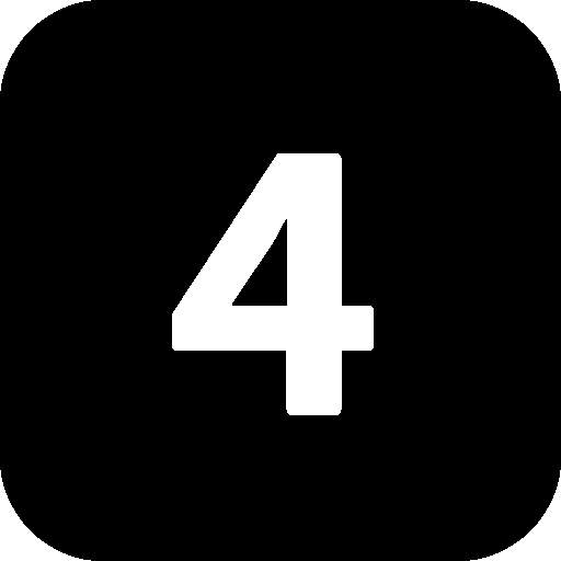 Number 4 Transparent PNG Image