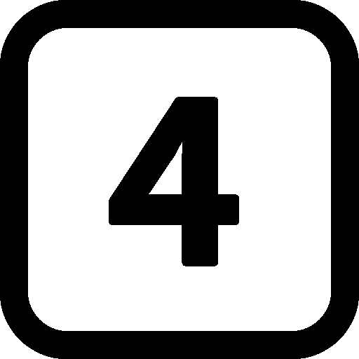 Number 4 Transparent PNG Image