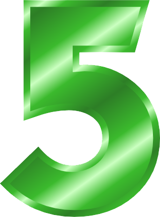 Number 5 Transparent PNG Image