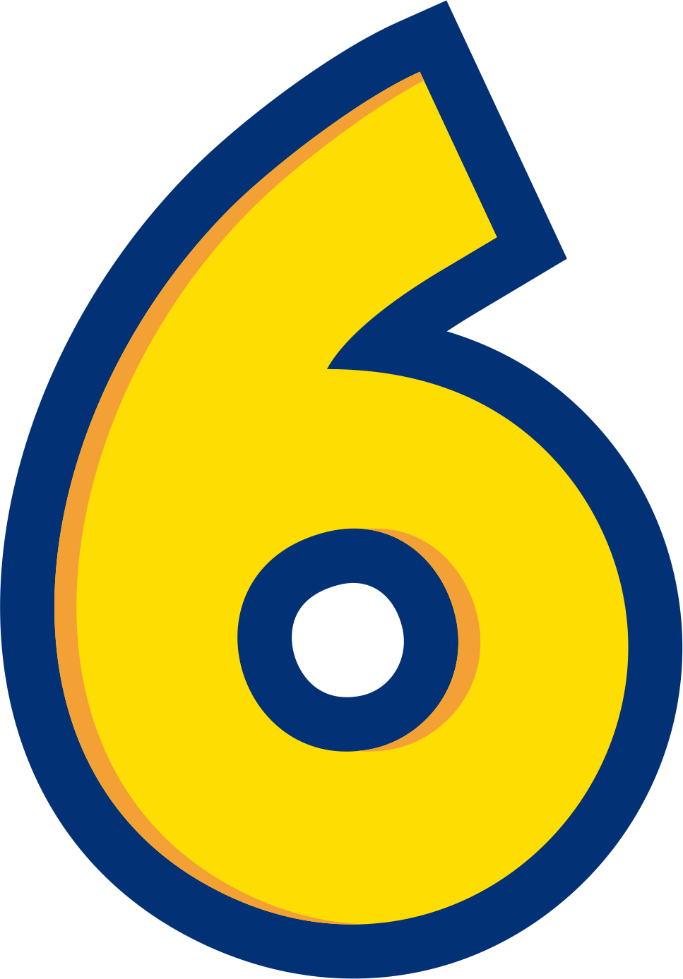 Number 6 Transparent PNG Image