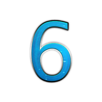 Number 6 Transparent PNG Image