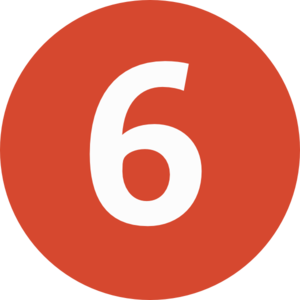 Number 6 Transparent PNG Image