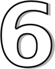 Number 6 Transparent PNG Image
