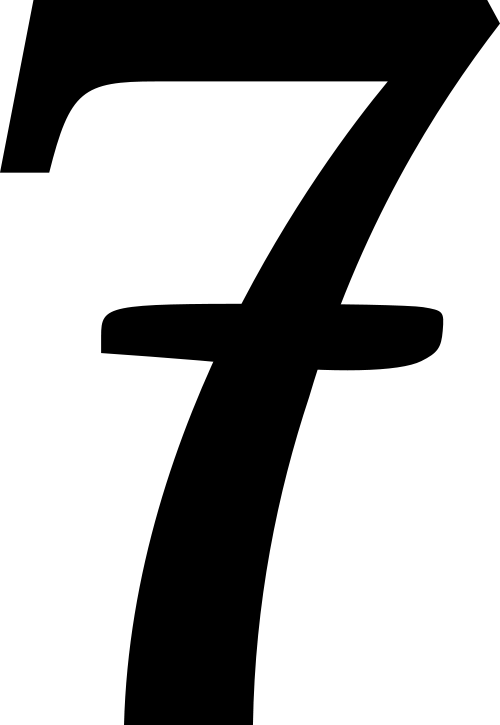 Number 7 Transparent PNG Image