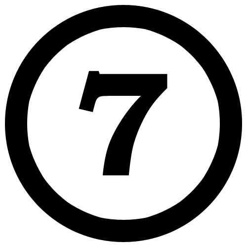 Number 7 Transparent PNG Image