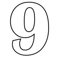 Number 9 Transparent PNG Image