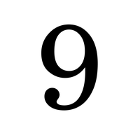 Number 9 PNG