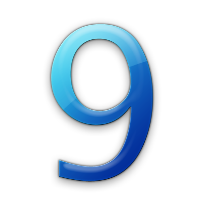 Number 9 Transparent PNG Image