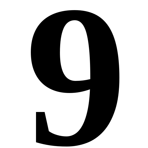 Number 9 Transparent PNG Image