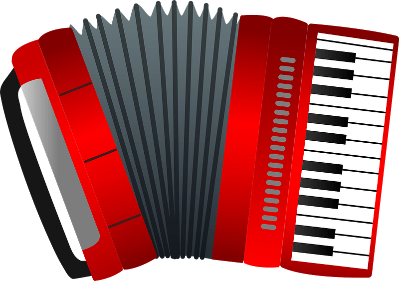 Vector Red Accordion Free HQ Image PNG Image