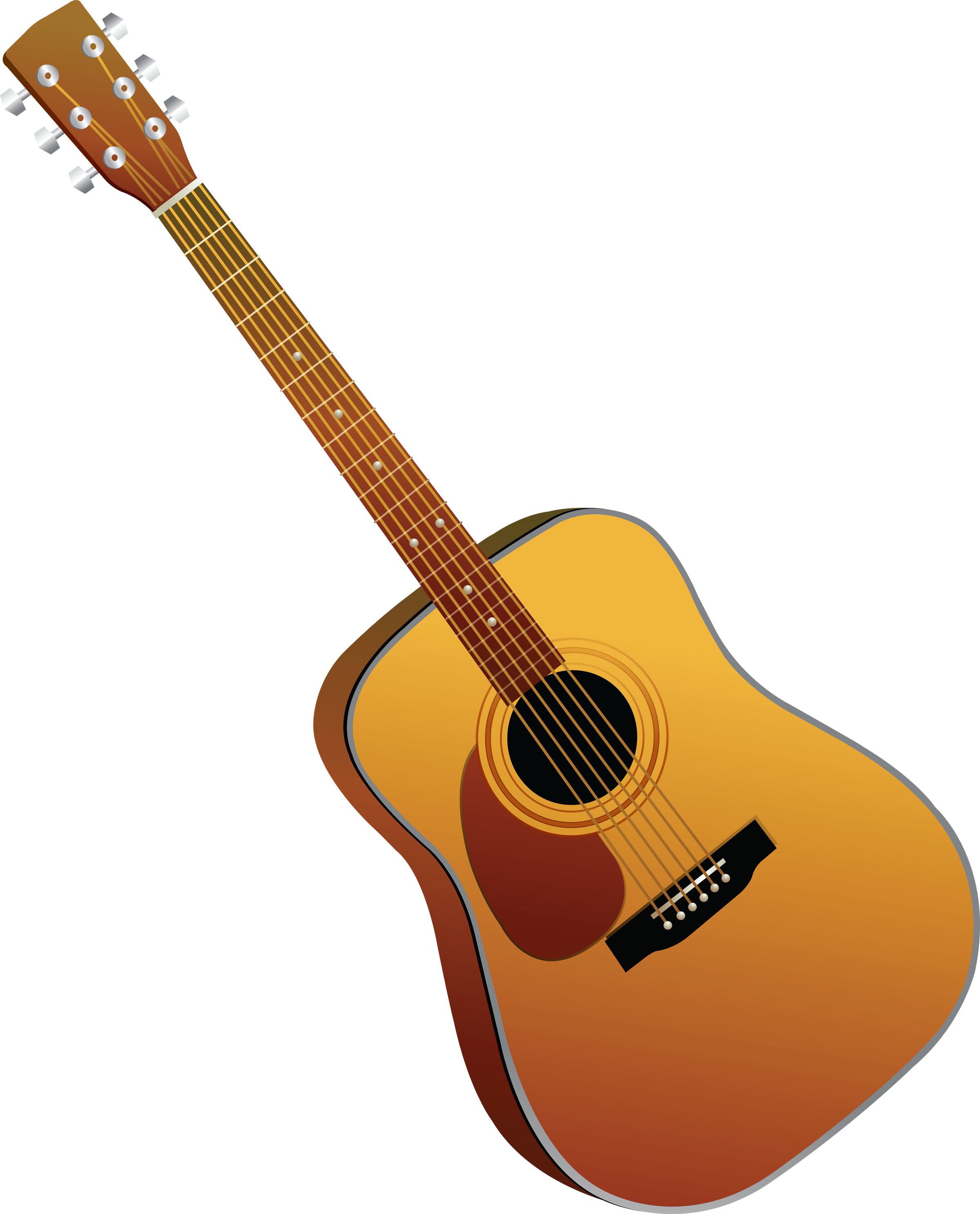 Guitar Acoustic Vector Golden Free HD Image PNG Image