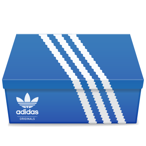 Blue Box Shoebox Adidas Brand Material PNG Image