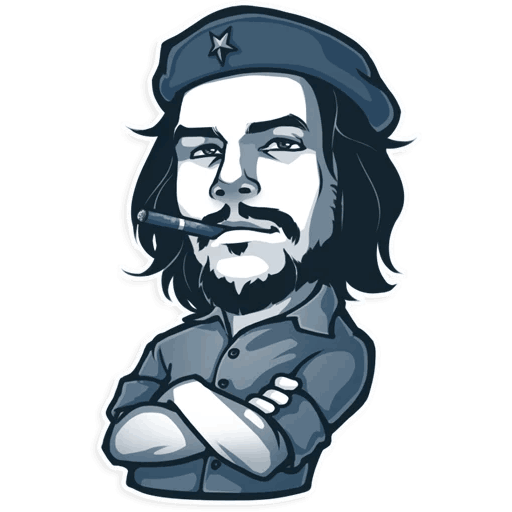 Download Guevara Che Telegram Sticker Che: One Part HQ PNG Image