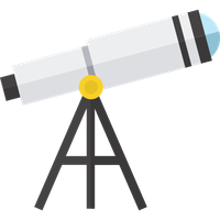 Heaven Mirror Telescope Icon Free Frame