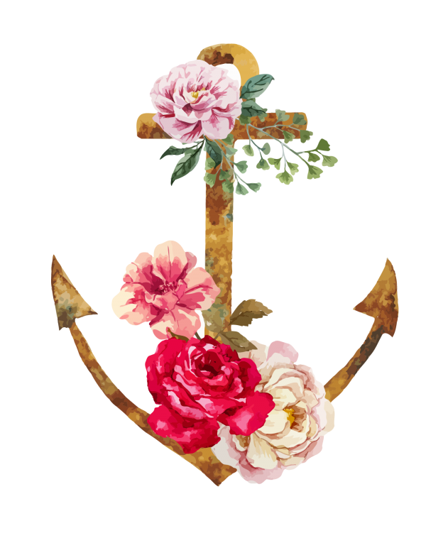 Watercolor Anchor Free Clipart HD PNG Image