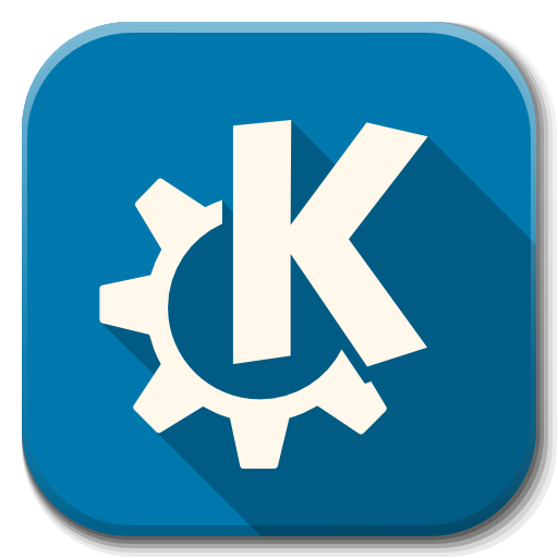 Blue Kde Symbol Apps Here Start Logo PNG Image