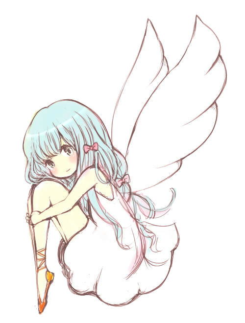 Girl Anime Angel Free Clipart HQ PNG Image