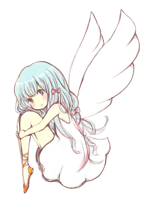 anime angel girl drawing