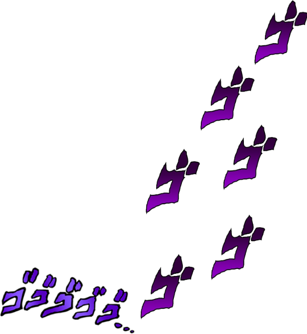 JoJo's Bizarre Adventures Menacing Text Wallpaper ゴゴゴ in 2023