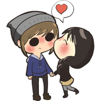 Cute Couple Anime PNG Free Photo Transparent PNG Image