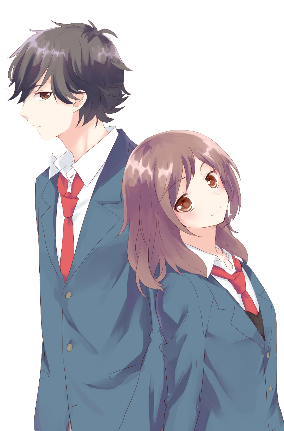 High School Couple Anime Download HQ PNG Image