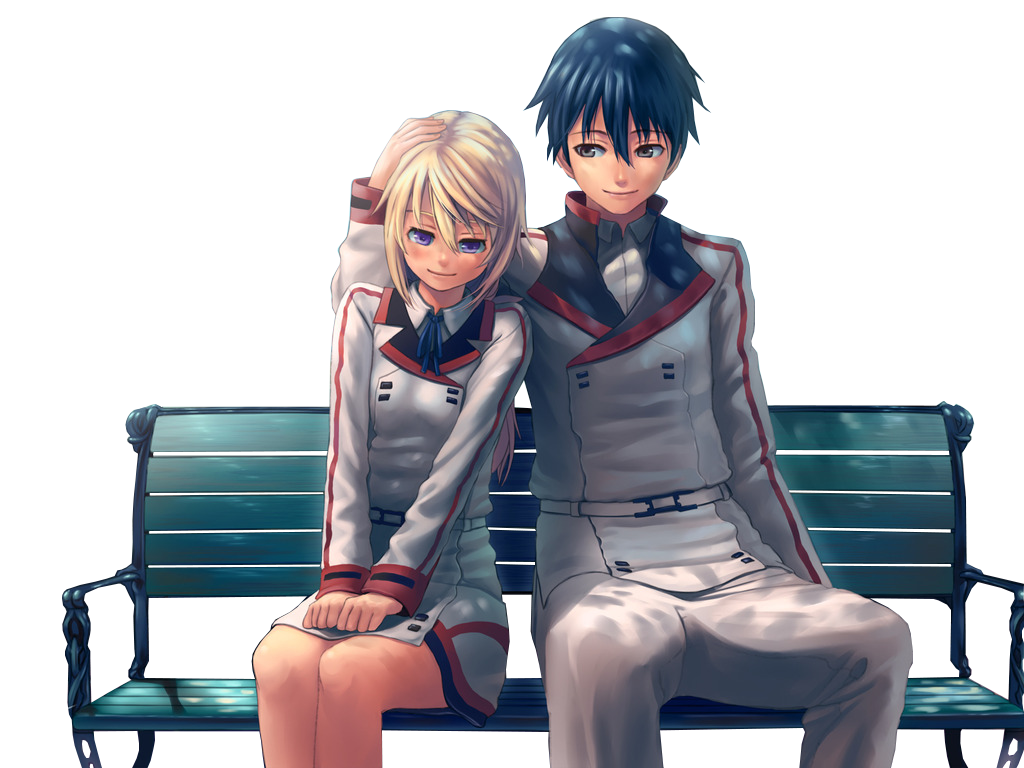 High Picture School Couple Anime PNG Image