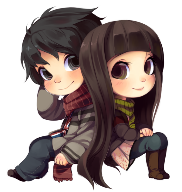 Cute Couple Anime Free Transparent Image HQ PNG Image