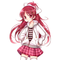 Anime girl PNG transparent image download, size: 447x597px