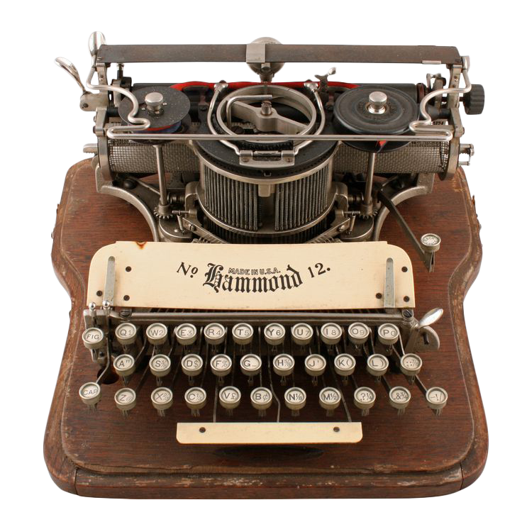 Antique Portable Typewriter Download HQ PNG Image
