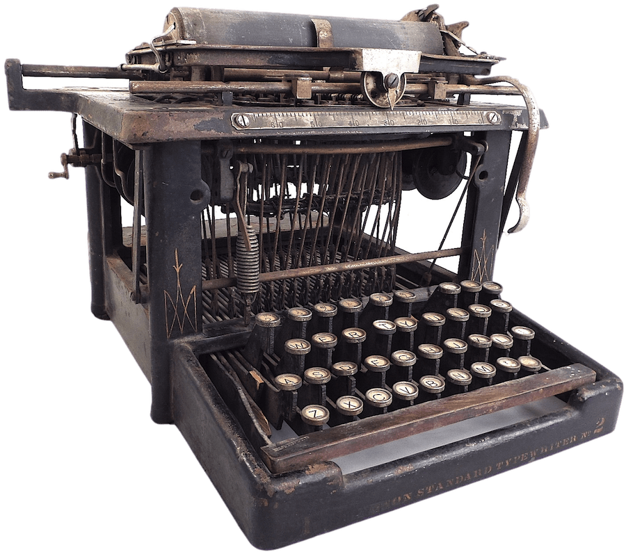 Antique Portable Typewriter HD Image Free PNG Image