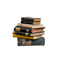 Antique Book Stack Free HQ Image PNG