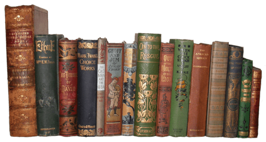Antique Book Stack HD Image Free PNG Image