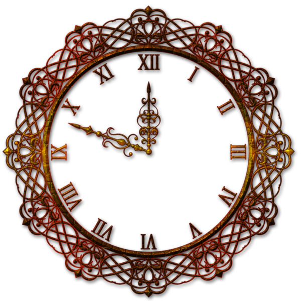 Antique Picture Clock HQ Image Free PNG Image