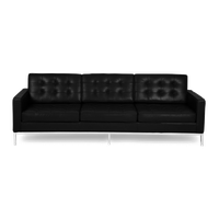 Black Sofa Free PNG HQ